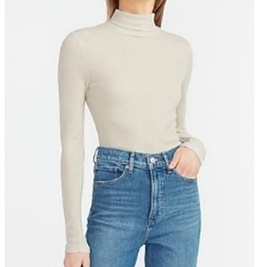 Metallic Mock Neck Long Sleeve Tee NWT